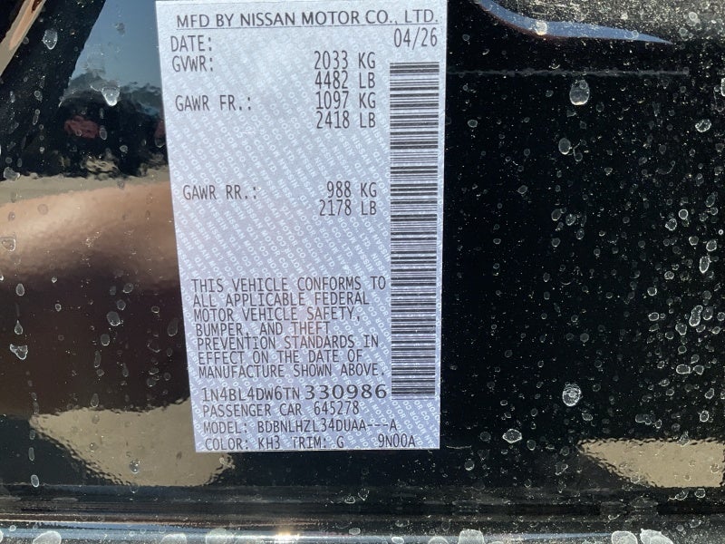 2026 Nissan Altima SV
