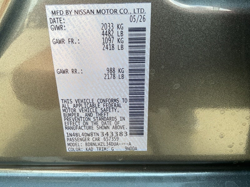 2026 Nissan Altima SV