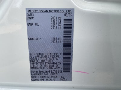 2025 Nissan Altima SV