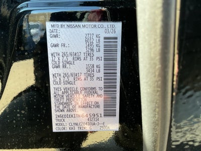 2026 Nissan Frontier Crew Cab SV