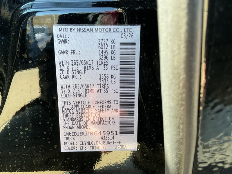 2026 Nissan Frontier Crew Cab SV