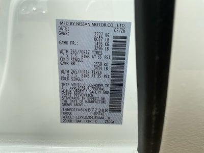 2026 Nissan Frontier Crew Cab PRO-4X®