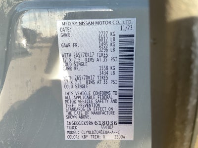 2024 Nissan Frontier PRO-4X