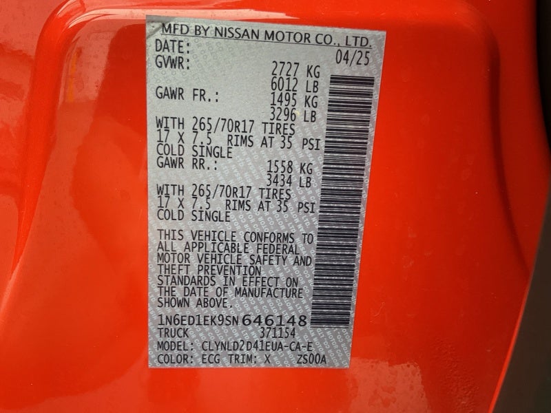 2025 Nissan Frontier PRO-4X