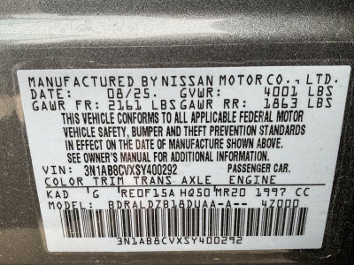 2025 Nissan Sentra SV