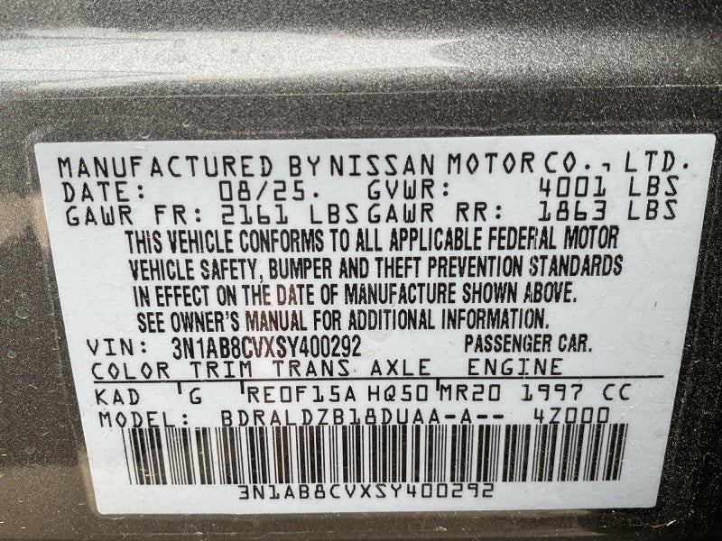 2025 Nissan Sentra SV