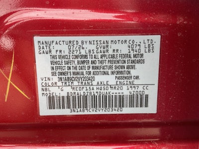 2027 Nissan Sentra SV