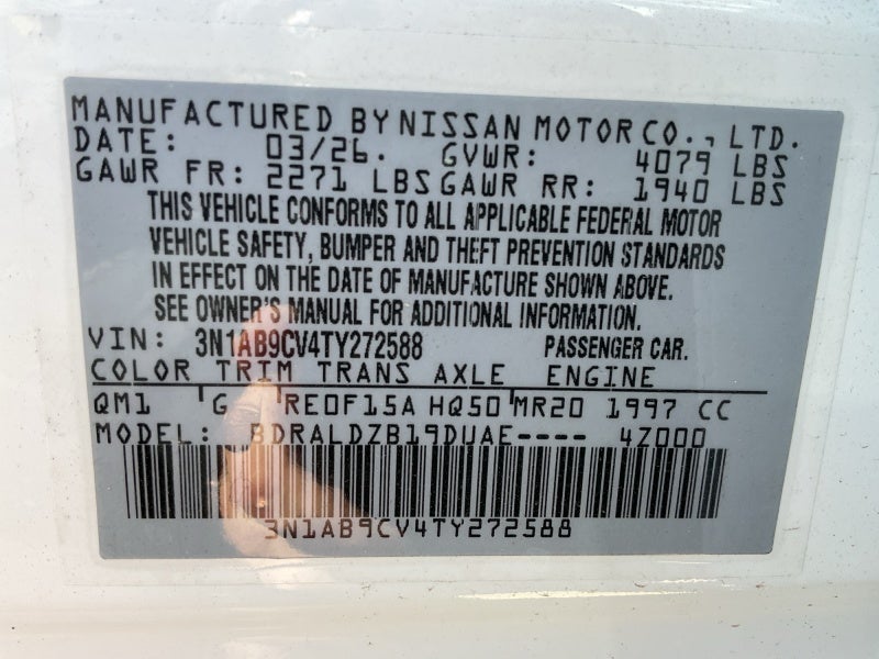 2026 Nissan Sentra SV
