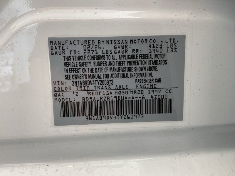 2026 Nissan Sentra SR