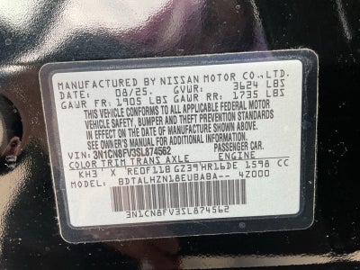 2025 Nissan Versa SR