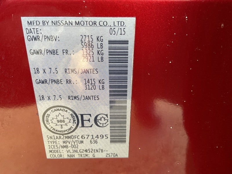 2015 Nissan Pathfinder SL