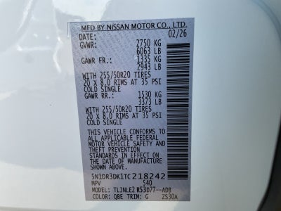 2026 Nissan Pathfinder Platinum