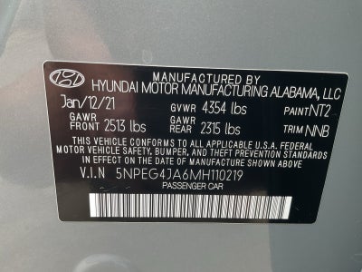 2021 Hyundai Sonata SE