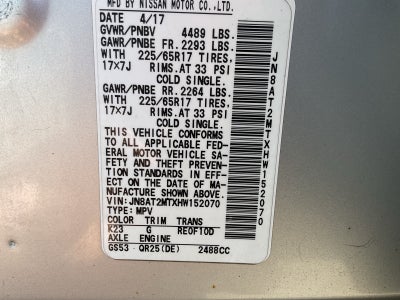 2017 Nissan Rogue SV