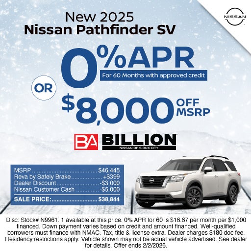 NEW 2025 NISSAN PATHFINDER SV