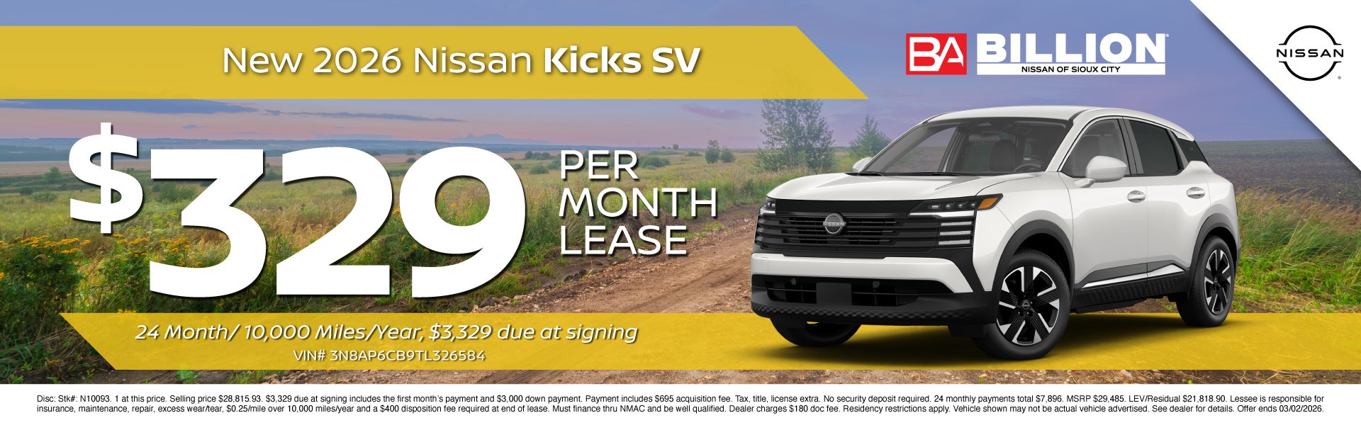 NEW 2026 NISSAN KICKS SV