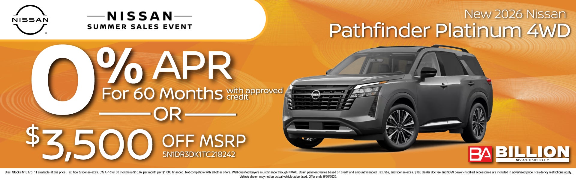 NEW 2026 NISSAN PATHFINDER PLATINUM