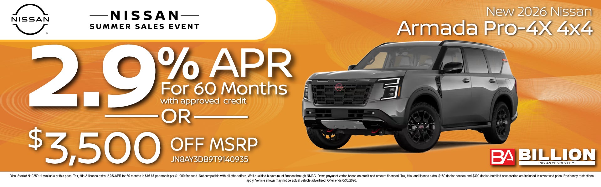 NEW 2026 NISSAN ARMADA PRO-4X