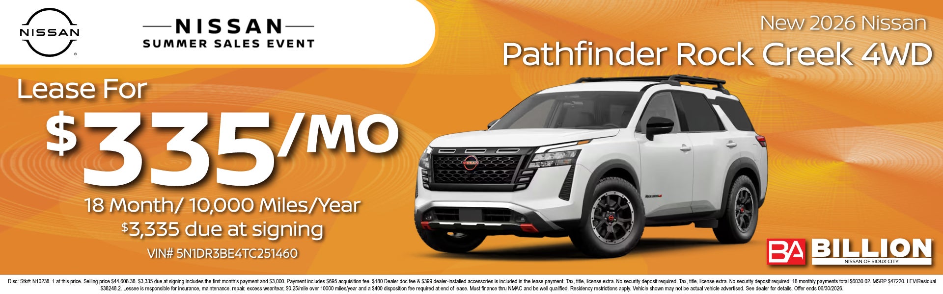 NEW 2026 NISSAN PATHFINDER ROCK CREEK