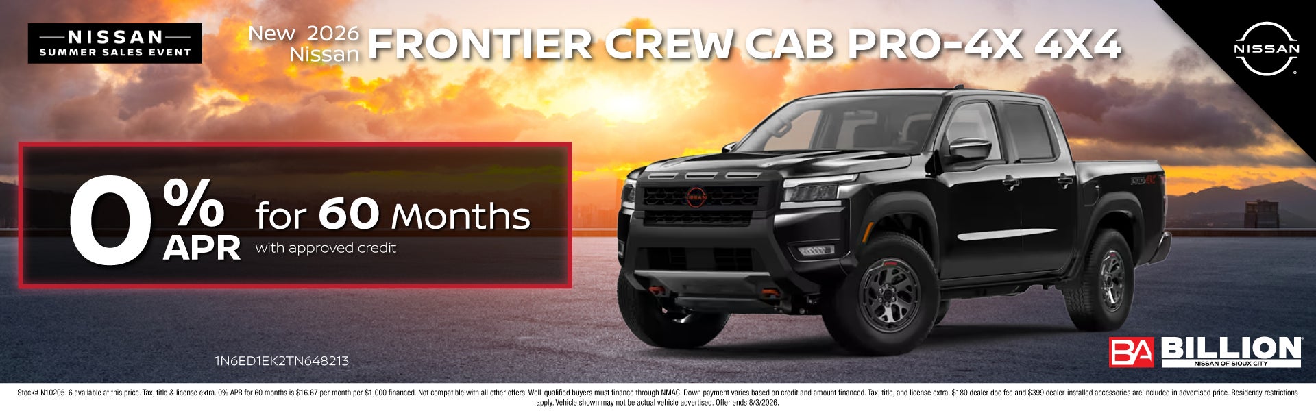 NEW 2026 NISSAN FRONTIER CREW CAB PRO-4X