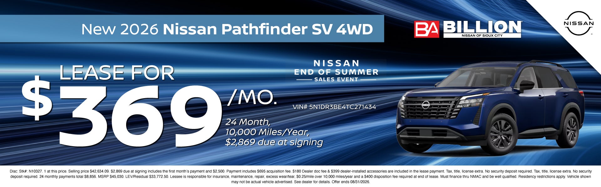 NEW 2026 NISSAN PATHFINDER SV