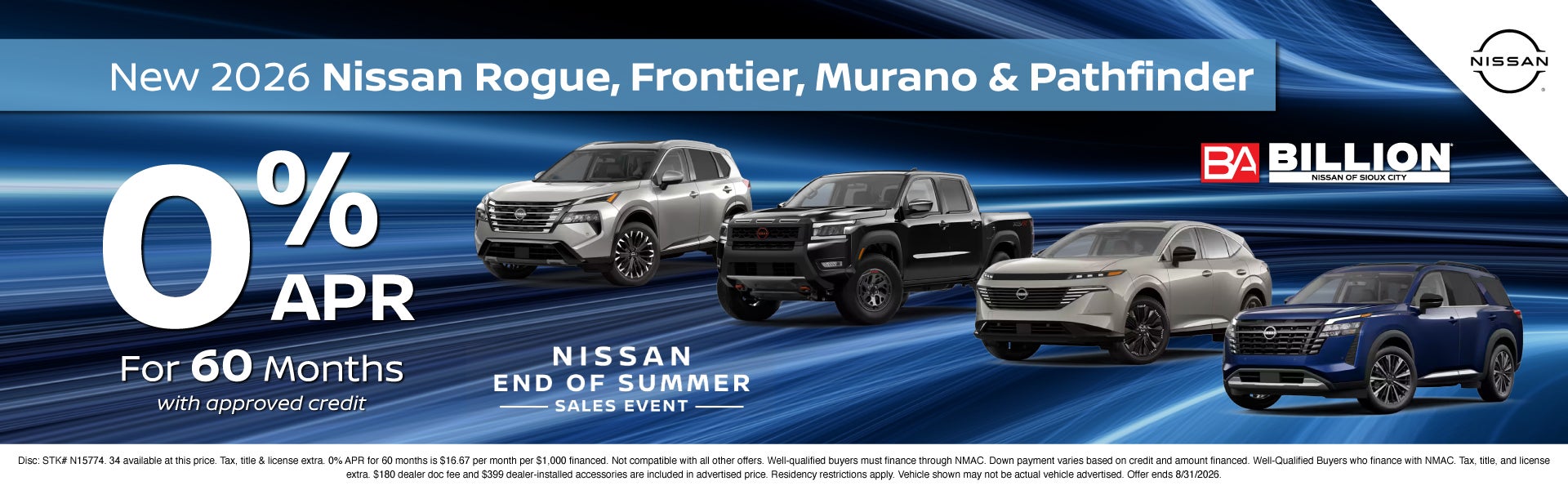 NEW 2026 NISSAN ROGUE, FRONTIER, MURANO & PATHFINDER