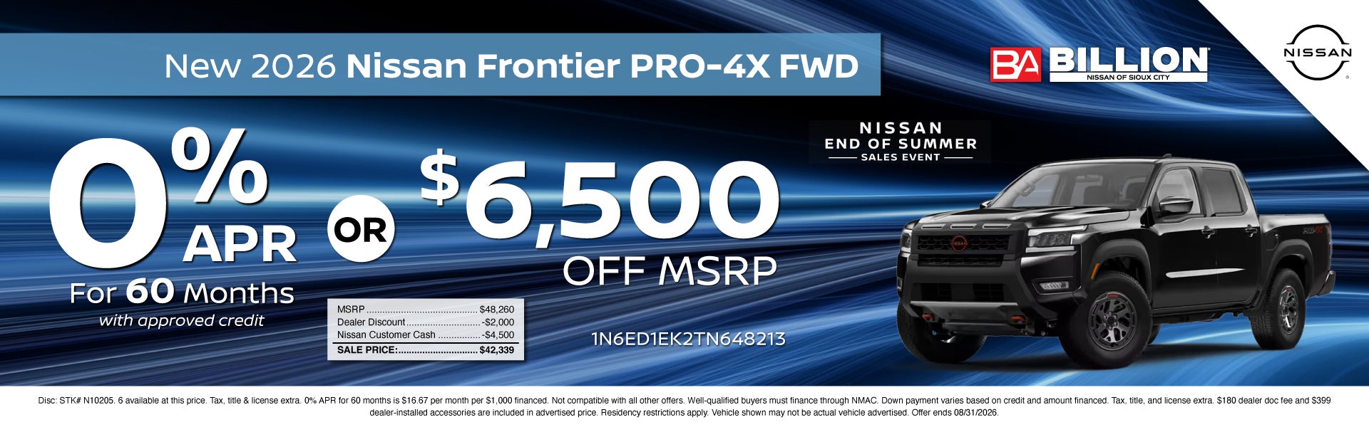 NEW 2026 NISSAN FRONTIER PRO-4X