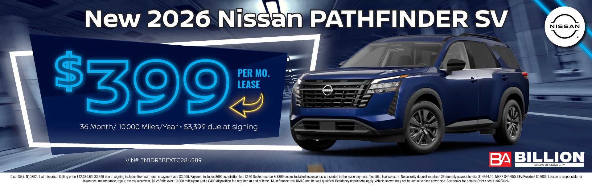NEW 2026 NISSAN PATHFINDER SV