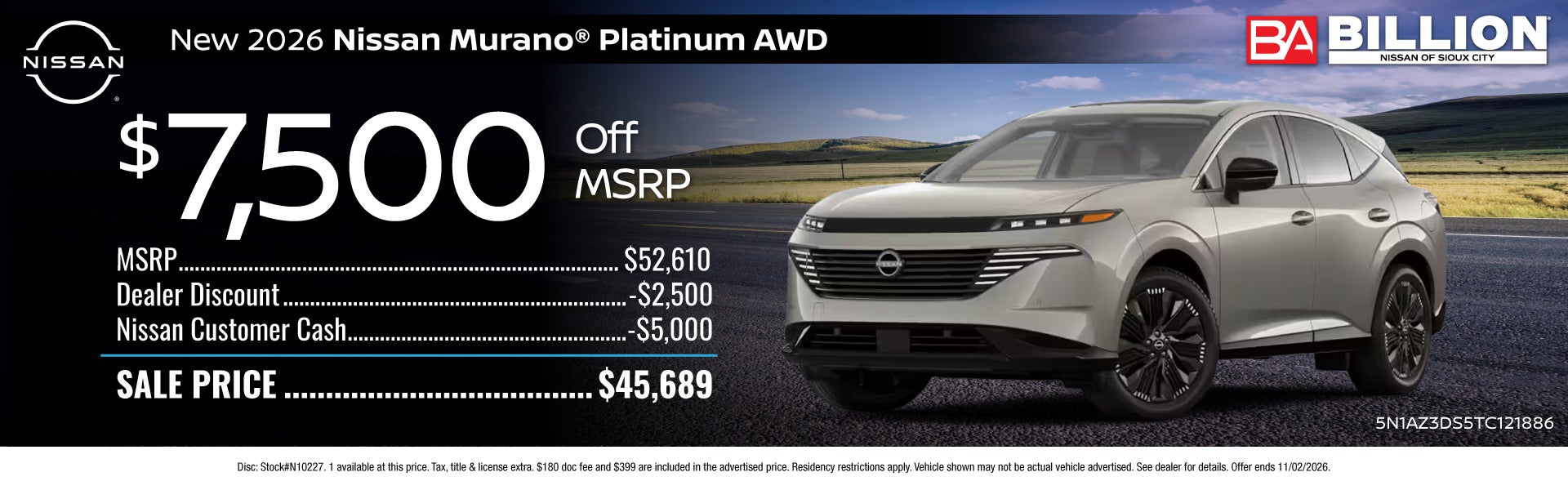 NEW 2026 NISSAN MURANO PLATINUM